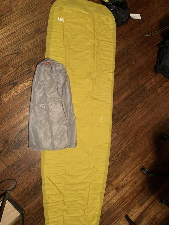 FS Backpacking Gear S2S Spark II LONG sleeping bag, REI Helix