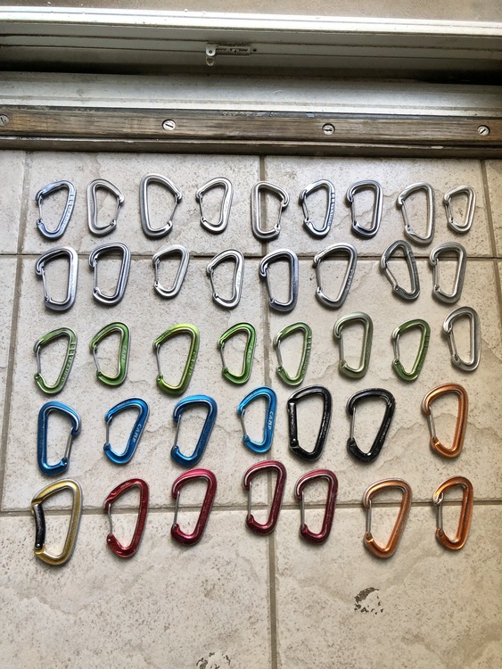 Sold 39x non locking carabiners