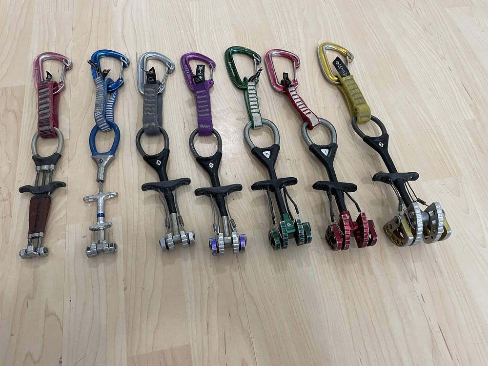 Closet Cleanout part 2 cams, slings/draws, ice/alpine gear, miscellaneous