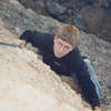 Top view of the climbing near the end of the pitch.