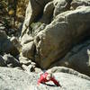 This is a shot of Angie nearing the top of Weird Water. Great view!!