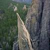 The view of eyetooth while rappeling from Spire 4