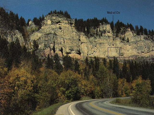 Wall of Oz viewed from the picnic area used for parking