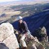 Larry Pedigo happy to be on the summit of ShirtTail