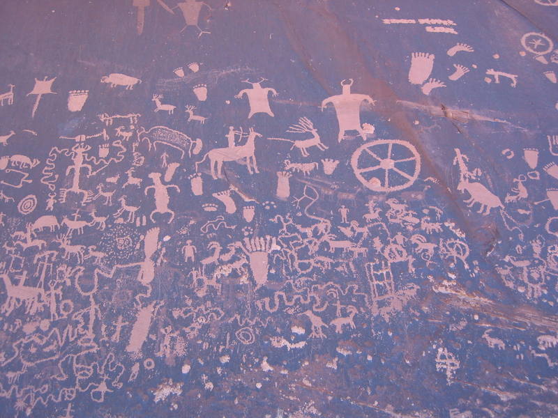 Newspaper Rock - can you find the Bart Simpson genie?