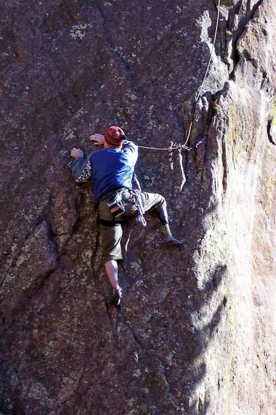 Malcolm Daly about a quarter of the way up.