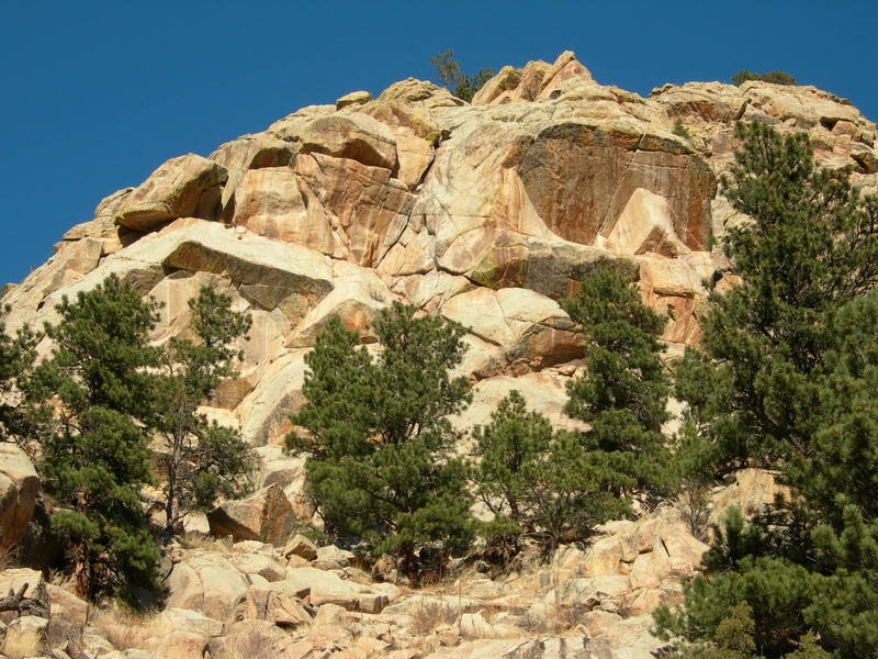 Skull Rock with Skull Fracture's roof crack splitting the right eye socket.