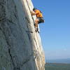 The amazing third pitch of CCK, a 5.7 Gunks classic.<br>
<br>
Photo by [[11870]]