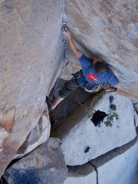 clipping another micronut on the crux section