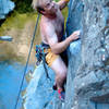 Matt Grieger, of Ventura, on Danger Boy (5.11a).