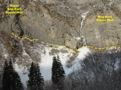 Approach to Upper Bug Barn Dance Wall