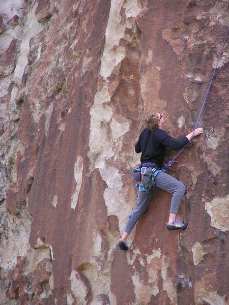 Below crux section...