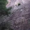 The slab.  Tower Crack is the corner above the route.