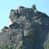 Clint locks on top of second pitch of North Face Center.