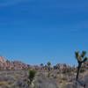 The view from the trail: the large formation on the left is Siberia, while the Ivory Tower is visible as the leaning pillar just right of center.