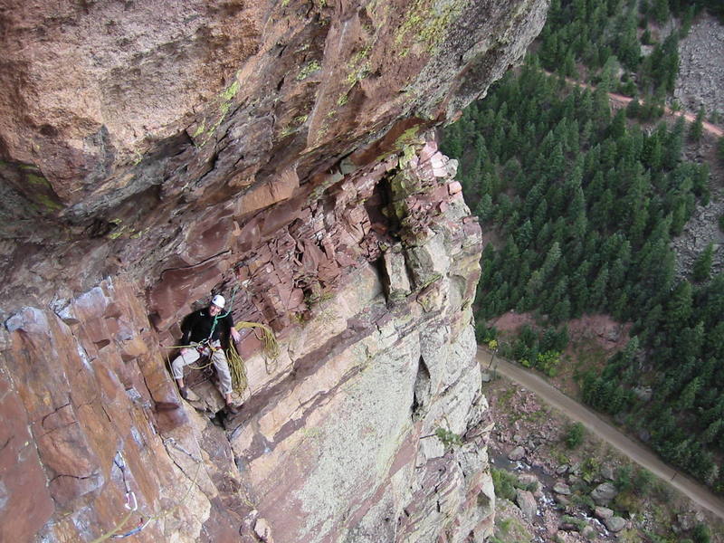 The fun (and scary) Pitch 5 Belay