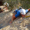 Stacy Tellinghusen enjoys sustained and aesthetic climbing on the Rapture (5.8).