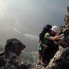 Mt. Temple, East Ridge, right below the "big step"