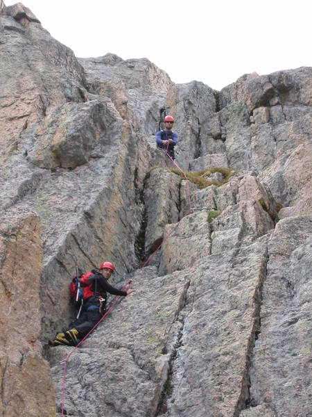 The last push to the summit - 14,000' on Longs Peak