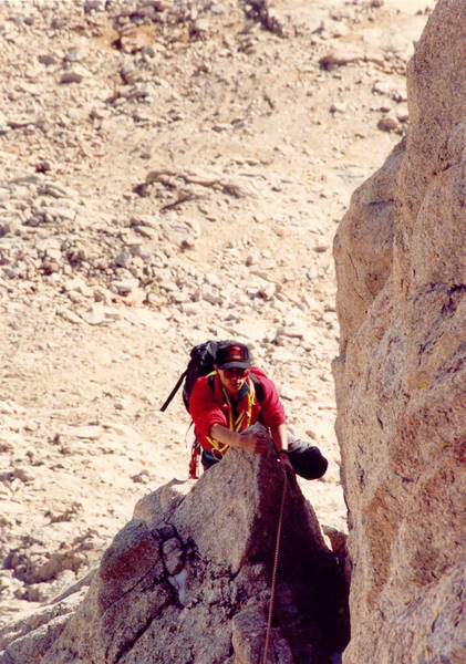 John Fujii at the end of pitch 2.