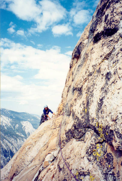 Melody Wong on the ledge before pitch 7 in the description.