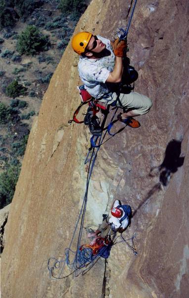 Jason Killian jugging the bolt ladder