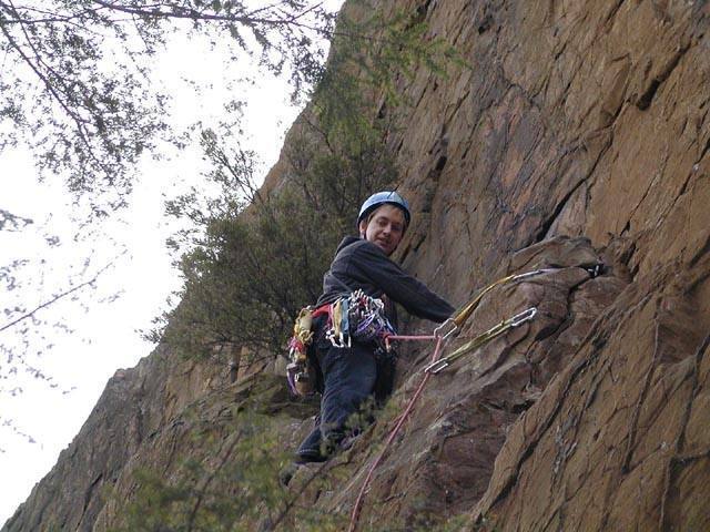 Keith Hoek just below the juniper.