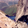 Chris almost at Bugaboo-Snowpatch Col.