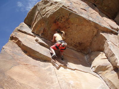 Well, she's using a rope, so...