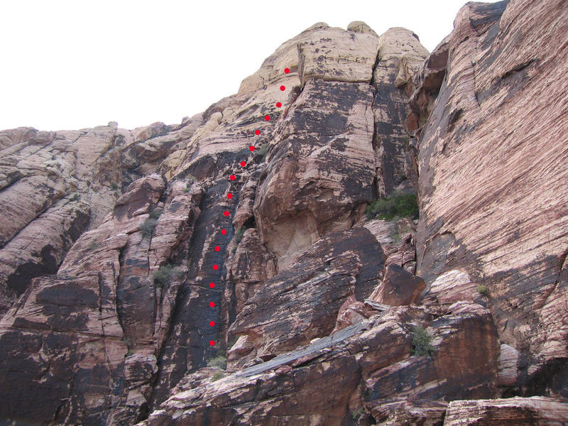 After topping out on the four-pitch Geronimo, we just couldn't stop climbing. The pitch pictured here went at 5.6 or 5.7 and featured stellar quality rock. The final pitch included fun but runout slab followed by a chossy 5.8+ chimney. This led to the summit of Jackrabbit Buttress and a walkoff by way of Brownstone Wall.