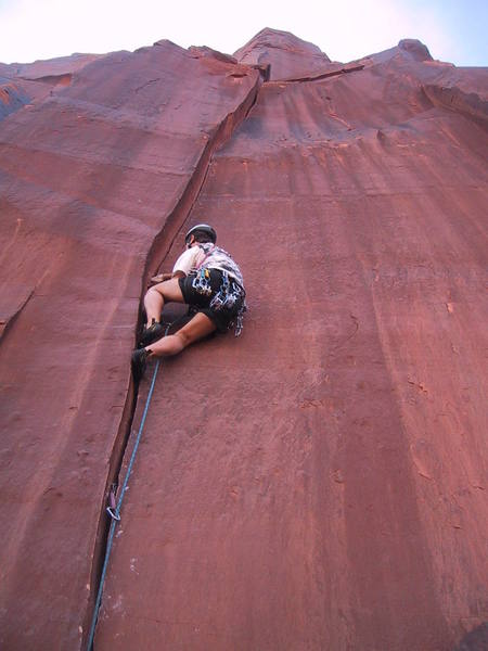 About 1/3 the way up the pitch.