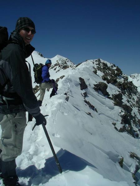 The ridge on the way to the summit of North Star Mtn (13,614') 4/9/06.    Photo by Jody.