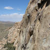 Tony on the steep bit.