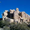 The northwest face of Gateway Rock from the trail from the north.