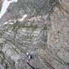 I took this while belaying a climber down the 4th Ace. In background see a lead climber on the final headwall.