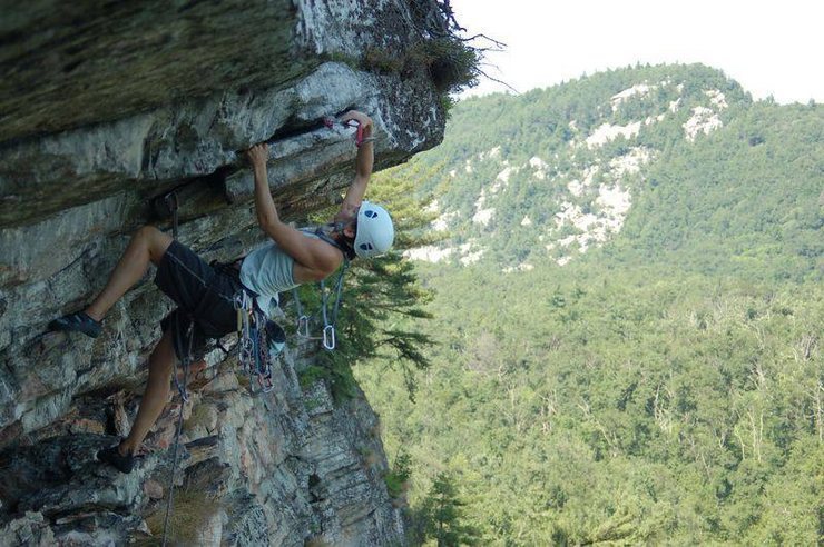 Becky Diamond protecting the lip in the creaky flake.