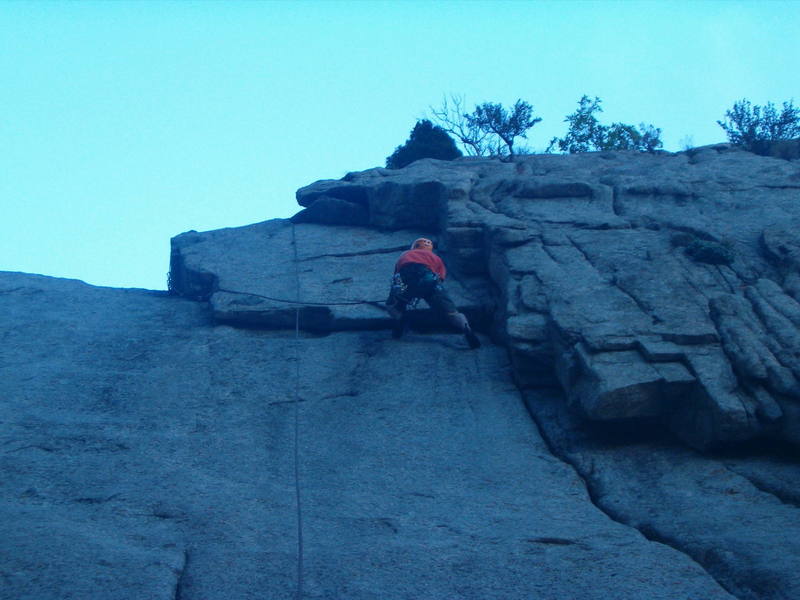 Rob, moving on the traverse.