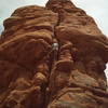 Cleaning Owl Rock, Arches National Park