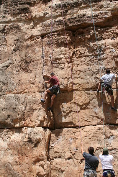 Jared at the layback section of "Betty Cracker".  Not too often you get really fun movement on a route at this grade.