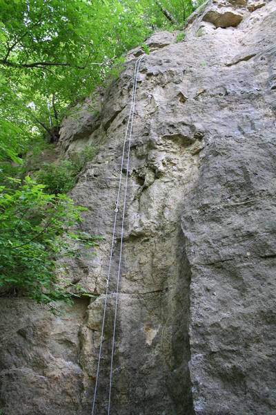 Pandemonium, the arete to the right is Vertical Vice.