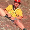 Chris Zeller leading the direct route on the First Flatiron