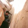 Tony Follows the second Pitch of Bell Tower (5.8?) in Colorado National Monument. Image by Joseffa Meir.