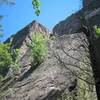 Steve Marr on top of the Wiessner Slab.