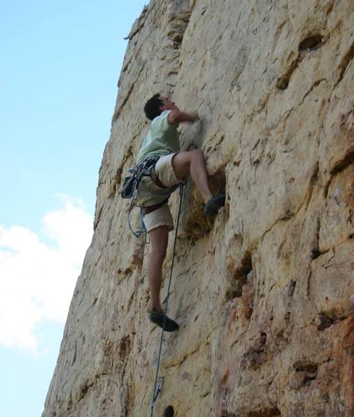 Moving through the crux.