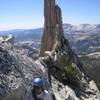 The notch between Eichorn Pinnacle and the summit.