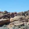 These are the T-Rex Boulders, minus a sweet cave cut from the pic to the left.