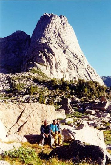 Camp with Pingora behind - 1993.