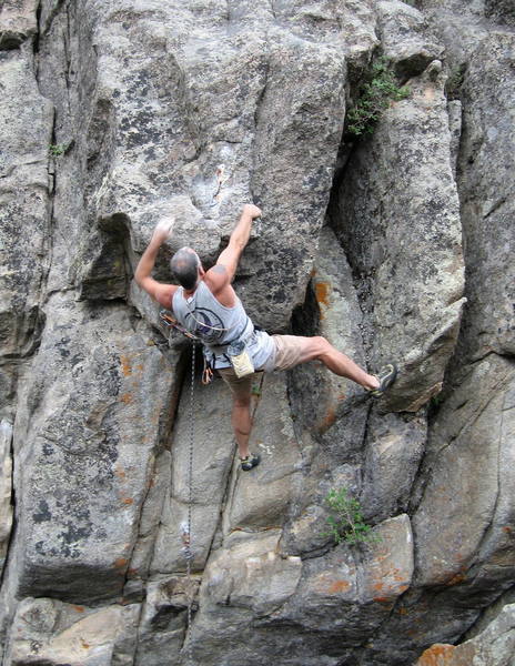 Bob D'Antonio working up to the crux.