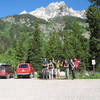 We started at Lupine Meadows Trailhead.  Teewinot Mountain is in the background.