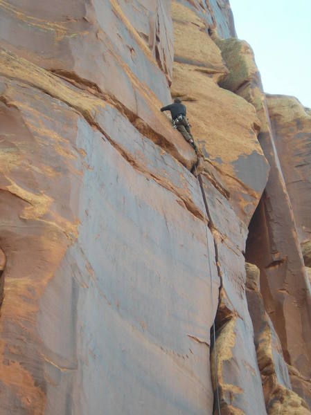 Rob Spring drilling the anchors